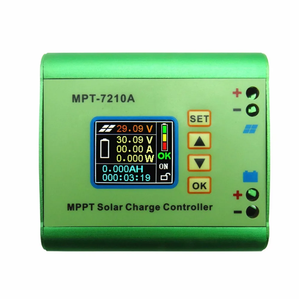 MPPT-7210A Solar Panel Battery Regulator Charge Controller With LCD Color Display 48V 10A With DC-DC Boost Charge Function
MPPT-7210A Solar Panel Battery Regulator Charge Controller With LCD Color Display 48V 10A With DC-DC Boost Charge Function