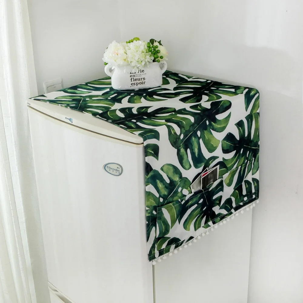 

Pastoral Washing Machine Covers Refrigerator Dustproof Covers With Storage Bag Microwave Oven Covers Cleaning Accessories Case