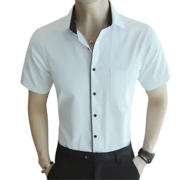 2019 new men casual shirt slim cotton dress shirt men's large size short sleeve black twill breathable do justice shirt male 5XL
2019 new men casual shirt slim cotton dress shirt men's large size short sleeve black twill breathable do justice shirt male 5XL