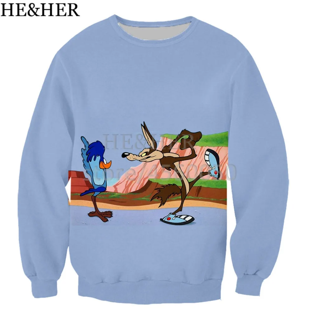 Cartoon roadrunner & wile e coyot pullover sweatshirts plain sweatshirt 3D printed cool sweatshirts streetstyle sweatshirts
Cartoon roadrunner & wile e coyot pullover sweatshirts plain sweatshirt 3D printed cool sweatshirts streetstyle sweatshirts