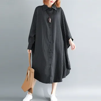 Women Blouse Shirt Batwing Sleeve Long Cardigan Autumn Femme Big Size Striped Loose Casual Lady Large Clothing 100KG Fit LP171
Women Blouse Shirt Batwing Sleeve Long Cardigan Autumn Femme Big Size Striped Loose Casual Lady Large Clothing 100KG Fit LP171
