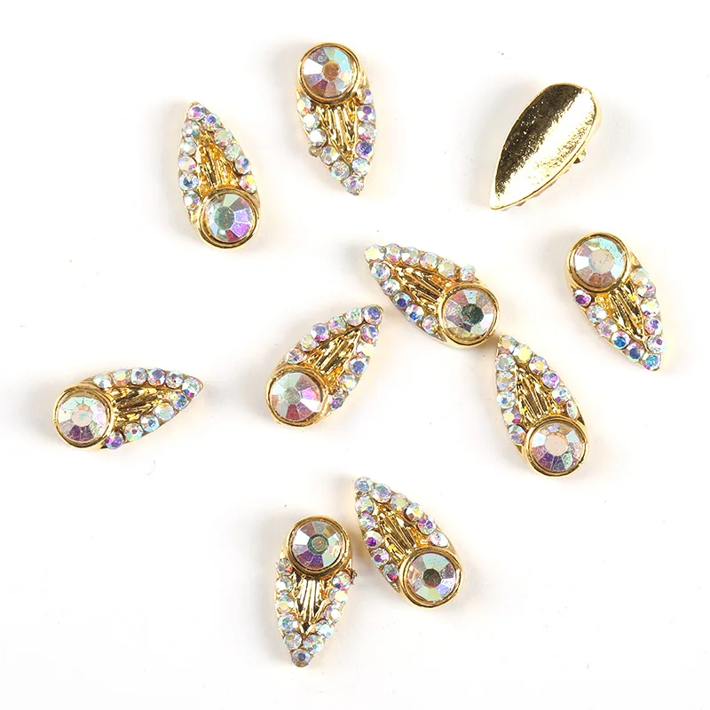 10Pcs/Lot 3D Glitter Transparent Rhinestones For Nail Art Decorations On Gel Polish Gold Nails Accessories TN2154
10Pcs/Lot 3D Glitter Transparent Rhinestones For Nail Art Decorations On Gel Polish Gold Nails Accessories TN2154