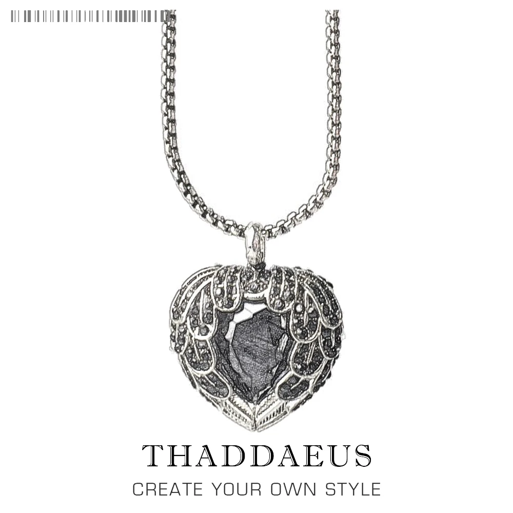 Pendant Necklace Winged Heart Black,2018 Trendy Link Chain Fashion Jewelry Thomas Style 925 Stering Silver Bijoux Gift For Women
Pendant Necklace Winged Heart Black,2018 Trendy Link Chain Fashion Jewelry Thomas Style 925 Stering Silver Bijoux Gift For Women