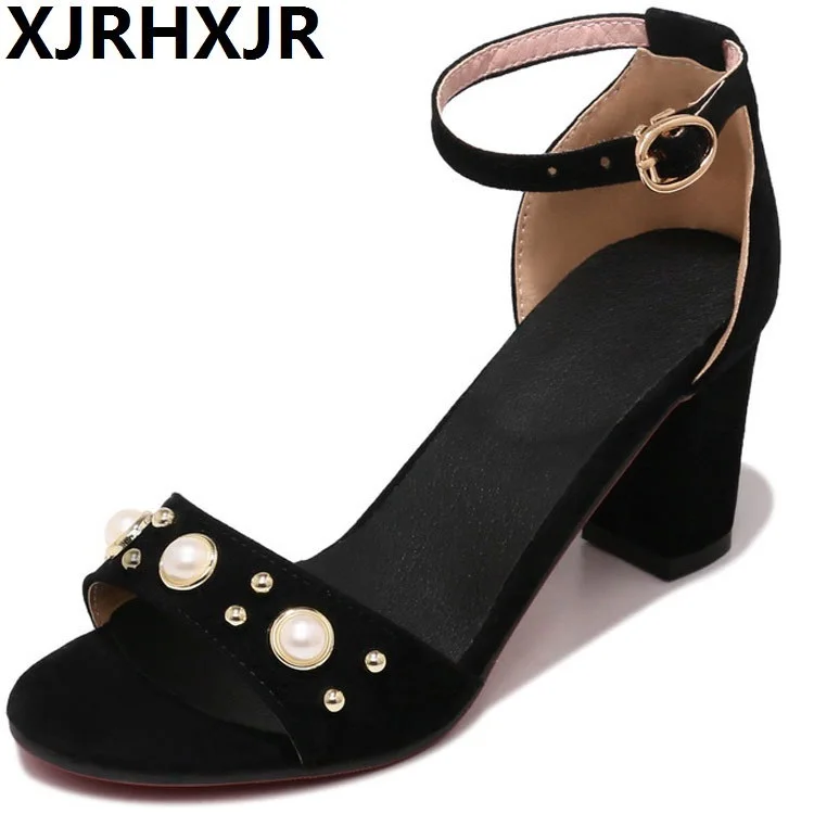 XJRHXJR New High Quality Summer Women Shoes Thick High Heel Sandals Candy Color Rivets Comfortable Shoes Woman Big Size 34-43
XJRHXJR New High Quality Summer Women Shoes Thick High Heel Sandals Candy Color Rivets Comfortable Shoes Woman Big Size 34-43