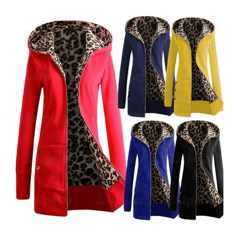 Laipelar women hooded jacket leopard print inside solid color Long sleeve Long coat zipper wide-waisted Hoody Autumn outwear top
Laipelar women hooded jacket leopard print inside solid color Long sleeve Long coat zipper wide-waisted Hoody Autumn outwear top