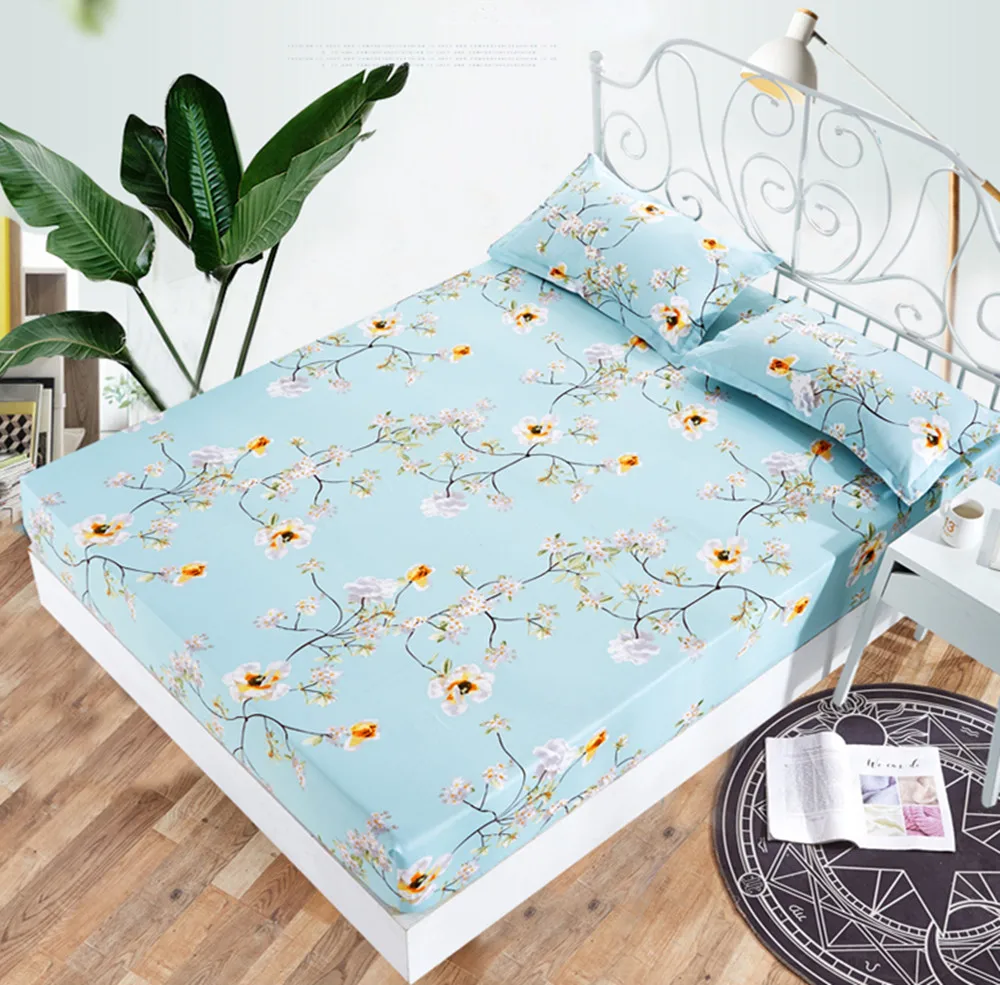 Polyester Fitted Sheet Cover All-inclusive Bed Sheet Printed Mattress Cover With Elastic Band Four Season Bed Cover Double Size
Polyester Fitted Sheet Cover All-inclusive Bed Sheet Printed Mattress Cover With Elastic Band Four Season Bed Cover Double Size