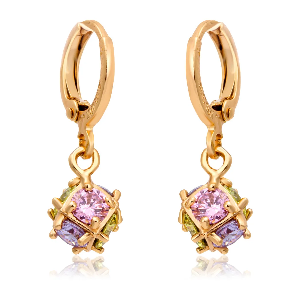 Cute Small Ball Charm Square Rainbow Stone CZ Yellow Gold Color Circle Drop Dangle Earrings For Women Girls Kids Child Jewelry
Cute Small Ball Charm Square Rainbow Stone CZ Yellow Gold Color Circle Drop Dangle Earrings For Women Girls Kids Child Jewelry