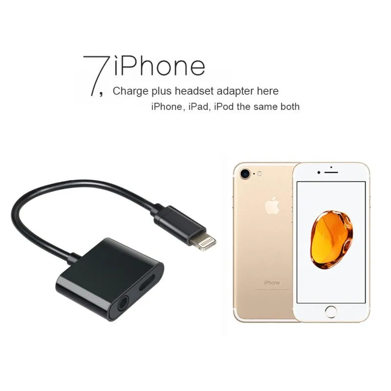 2in1 3 5 mm font b Type c b font Charger Plus Headset Adapter For iPhone