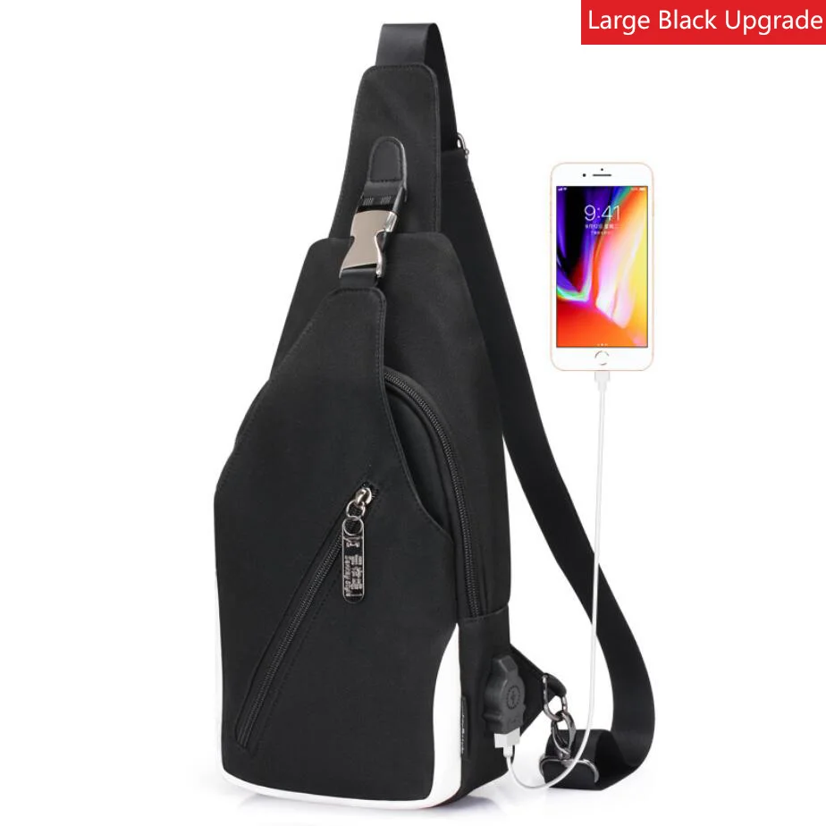 New Korean Simple Fashion Trend Multi-functional Men Chest Bag Messenger USB Charging Anti-theft Pack Oxford Outdoor Travel Bags
New Korean Simple Fashion Trend Multi-functional Men Chest Bag Messenger USB Charging Anti-theft Pack Oxford Outdoor Travel Bags