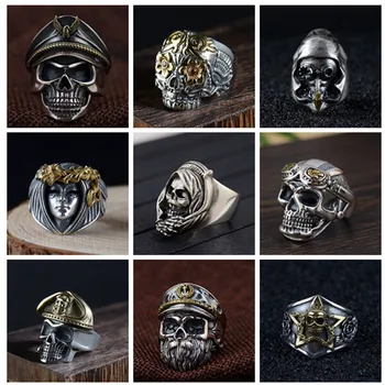 Gothic Punk Men Ring Vintage High Quality Hip Hop Skull Rings For Men Steampunk Jewelry Accessories 2019 Rings Drop Shipping
Gothic Punk Men Ring Vintage High Quality Hip Hop Skull Rings For Men Steampunk Jewelry Accessories 2019 Rings Drop Shipping