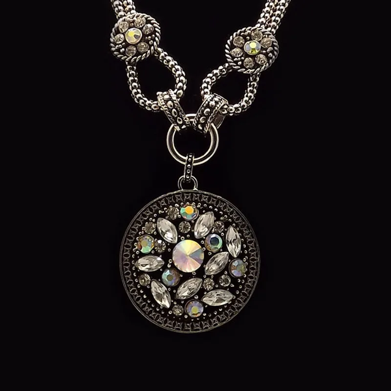 Retro Vintage Exaggerated ROUND Colorful Crystal Pendant Costume Necklace Jewelry Jewellery Bijourterie For Woman Lady
Retro Vintage Exaggerated ROUND Colorful Crystal Pendant Costume Necklace Jewelry Jewellery Bijourterie For Woman Lady