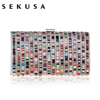 SEKUSA Acrylic Candy Color Clutch Bag Lady Party Wedding Evening Bag Shoulder Chain Purse Handbags For 2017 Women Evening Bags
SEKUSA Acrylic Candy Color Clutch Bag Lady Party Wedding Evening Bag Shoulder Chain Purse Handbags For 2017 Women Evening Bags