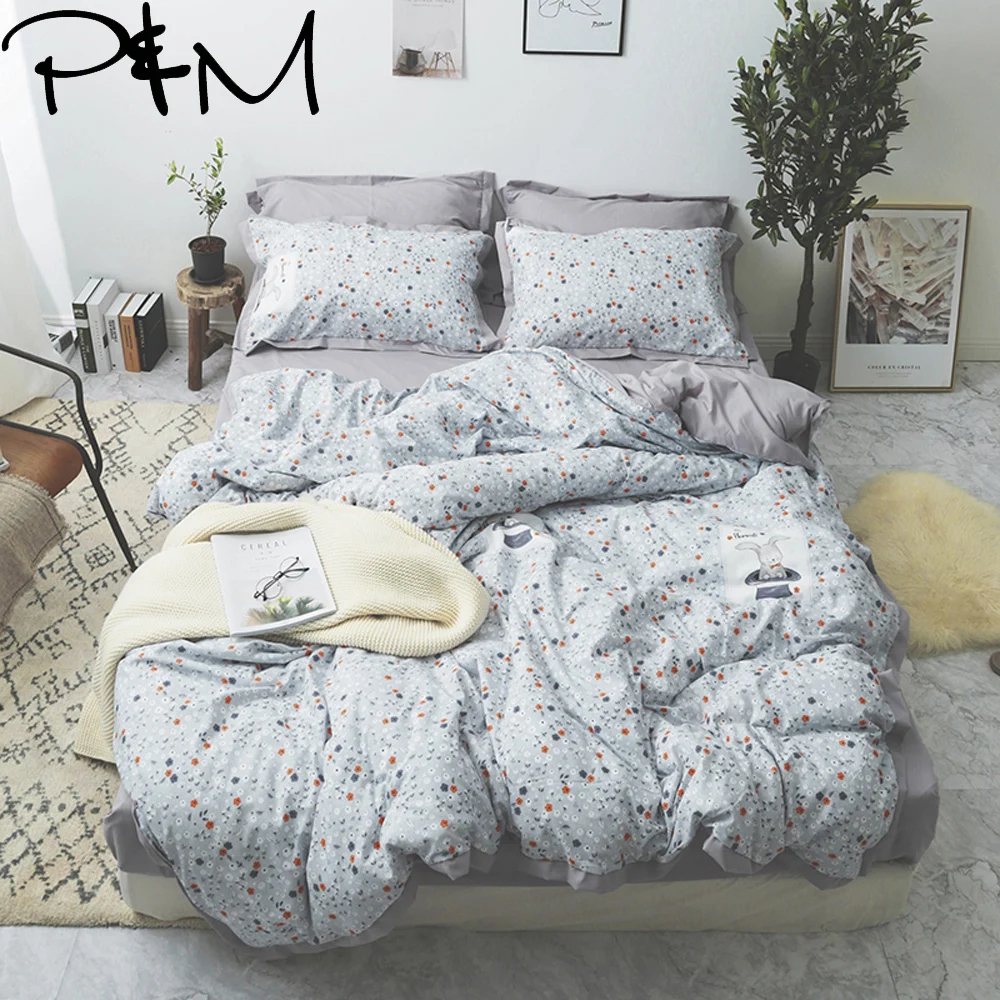 Papa&Mima Small floral print Pastoral style bedding set Cotton Queen size flat sheet pillowcases Wide side duvet cover sets
Papa&Mima Small floral print Pastoral style bedding set Cotton Queen size flat sheet pillowcases Wide side duvet cover sets
