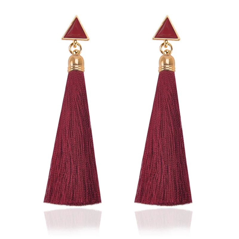 Bohemian Cotton Long Tassel Triangle Hanging Earrings Statement Ethnic Earring Stud Drop shipping Gifts For Women Jewelry
Bohemian Cotton Long Tassel Triangle Hanging Earrings Statement Ethnic Earring Stud Drop shipping Gifts For Women Jewelry