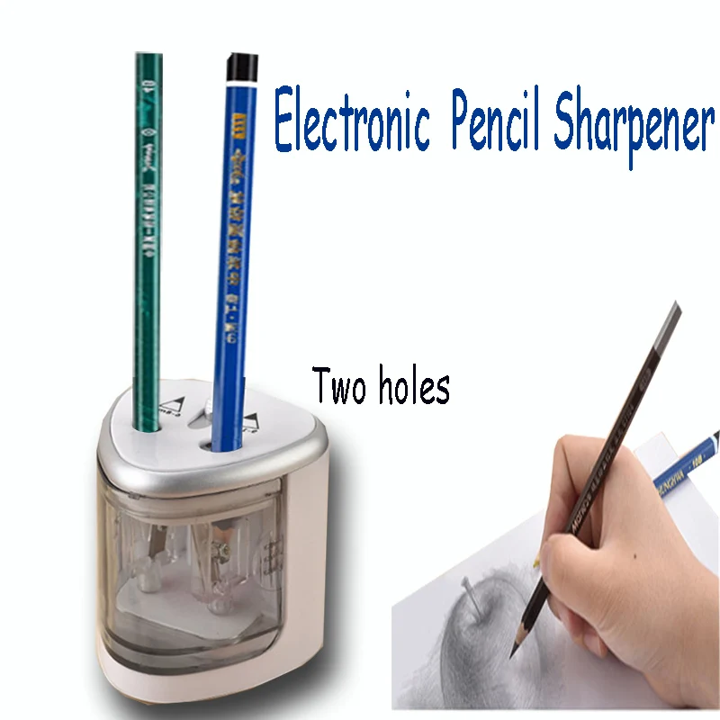 Two-hole Automatic Electric Pencil Sharpener Lead Turning Electrionic Sharpener For Artist/School Fine Line Drafting Supplies
Two-hole Automatic Electric Pencil Sharpener Lead Turning Electrionic Sharpener For Artist/School Fine Line Drafting Supplies