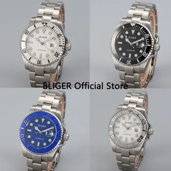 Solid BLIGER 40mm Black Dial Ceramic Rotating Bezel Luminous Stainless Steel Band MIYOTA 8215 Automatic Movement Men's Watch
Solid BLIGER 40mm Black Dial Ceramic Rotating Bezel Luminous Stainless Steel Band MIYOTA 8215 Automatic Movement Men's Watch