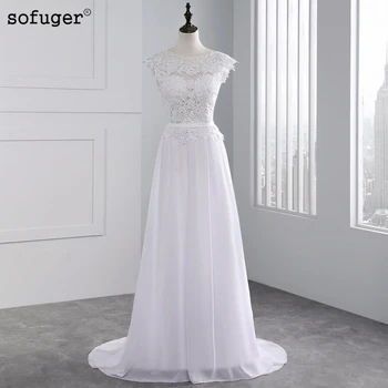 SOFUGER Custom Made A Line Wedding Dresses Vestido de Noiva