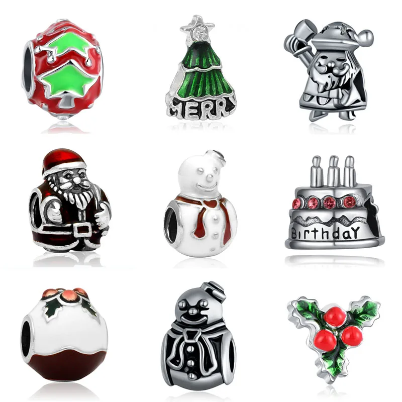 1pc Fit Pandora Christmas Beads Jewelry Bijoux Bracciale Bisuteria French Bead Silver Perfumes Mujer Originales Bracelet Charms
1pc Fit Pandora Christmas Beads Jewelry Bijoux Bracciale Bisuteria French Bead Silver Perfumes Mujer Originales Bracelet Charms