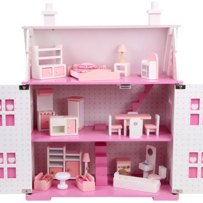 miniature Wooden dollhouse with Furniture sets for dolls kawaii pink & white DIY doll house role play toys gifts for children
miniature Wooden dollhouse with Furniture sets for dolls kawaii pink & white DIY doll house role play toys gifts for children