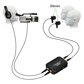 COMICA CVM-D03 Dual-head Detachable Mono/Stereo Modes Lavalier Microphone Built-in Battery for Camera DSLR Gopro Smartphone
COMICA CVM-D03 Dual-head Detachable Mono/Stereo Modes Lavalier Microphone Built-in Battery for Camera DSLR Gopro Smartphone