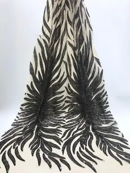 Black African French Lace Fabric High Quality Tulle Net Lace Fabric 5 Yards Sequins Embroidery Nigerian Lace Fabric For Women
Black African French Lace Fabric High Quality Tulle Net Lace Fabric 5 Yards Sequins Embroidery Nigerian Lace Fabric For Women