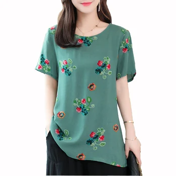2019 New women summer Blouse Shirt Tops print casual o-neck short Sleeves Blusas Femininas plus size womens clothing
2019 New women summer Blouse Shirt Tops print casual o-neck short Sleeves Blusas Femininas plus size womens clothing
