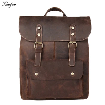 Men's genuine leather backpack vintage crazy horse leather 14" laptop bags big capacity male tote school bag leather travel bag
Men's genuine leather backpack vintage crazy horse leather 14" laptop bags big capacity male tote school bag leather travel bag