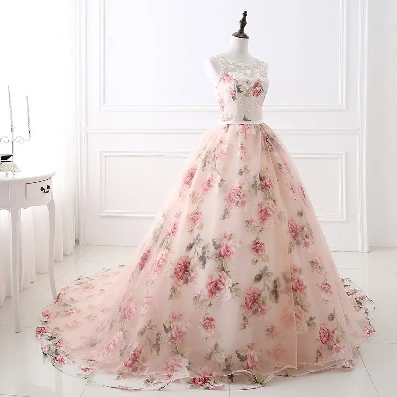 Elegant Sleeveless Ball Gown Sleeveless Scoop Neck Long Evening Dress Printed Tulle with Lace Vestidos Long Party Dress Pattern
Elegant Sleeveless Ball Gown Sleeveless Scoop Neck Long Evening Dress Printed Tulle with Lace Vestidos Long Party Dress Pattern