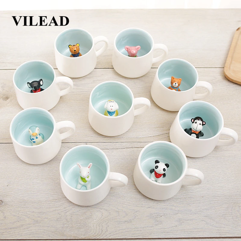 VILEAD 400ml Ceramic Stereo Animal Milk Mug Creative Water Bottle Cute Cartoon Coffee Cup Couple Pair Cups Office Drinking Mugs
VILEAD 400ml Ceramic Stereo Animal Milk Mug Creative Water Bottle Cute Cartoon Coffee Cup Couple Pair Cups Office Drinking Mugs