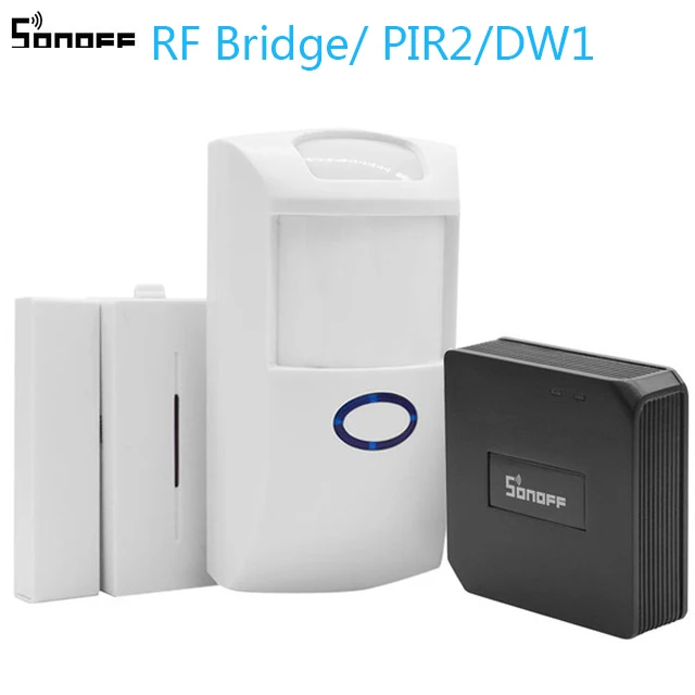 Sonoff RF Bridge/PIR 2 Sensor/ DW1 Door & Window Alarm Sensor Wifi Wireless Signal Converter for Smart Home Security Kits
Sonoff RF Bridge/PIR 2 Sensor/ DW1 Door & Window Alarm Sensor Wifi Wireless Signal Converter for Smart Home Security Kits