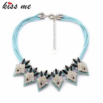 KISS ME Exquisite Skyblue Mulit Rope Shourouk Chain Statement Boho Chic Necklace Fashion Bijoux for Women
KISS ME Exquisite Skyblue Mulit Rope Shourouk Chain Statement Boho Chic Necklace Fashion Bijoux for Women