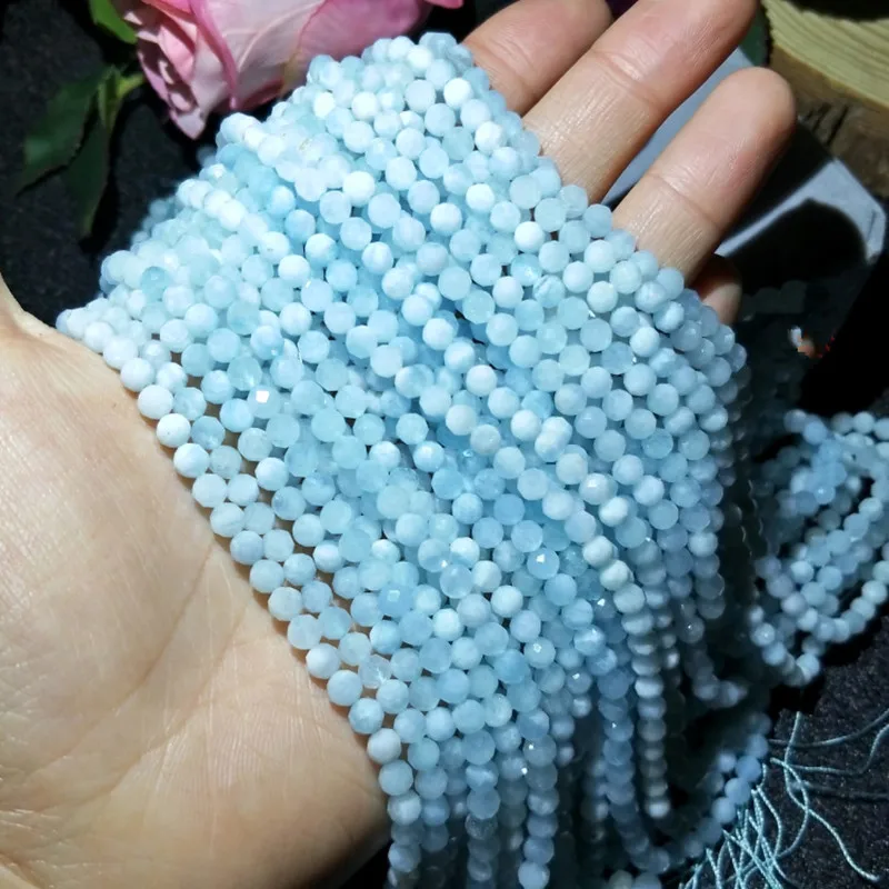AA aquamarine blue round faceted 4/6/8/10mm 15" for DIY jewelry making loose beads FPPJ wholesale beads nature gem stone
AA aquamarine blue round faceted 4/6/8/10mm 15" for DIY jewelry making loose beads FPPJ wholesale beads nature gem stone