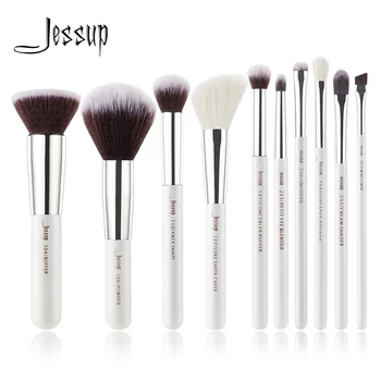 Jessup Brand Pearl White/Silver Professional Makeup Brushes Set Make up Brush Tools kit Foundation Powder Buffer Cheek Shader
Jessup Brand Pearl White/Silver Professional Makeup Brushes Set Make up Brush Tools kit Foundation Powder Buffer Cheek Shader