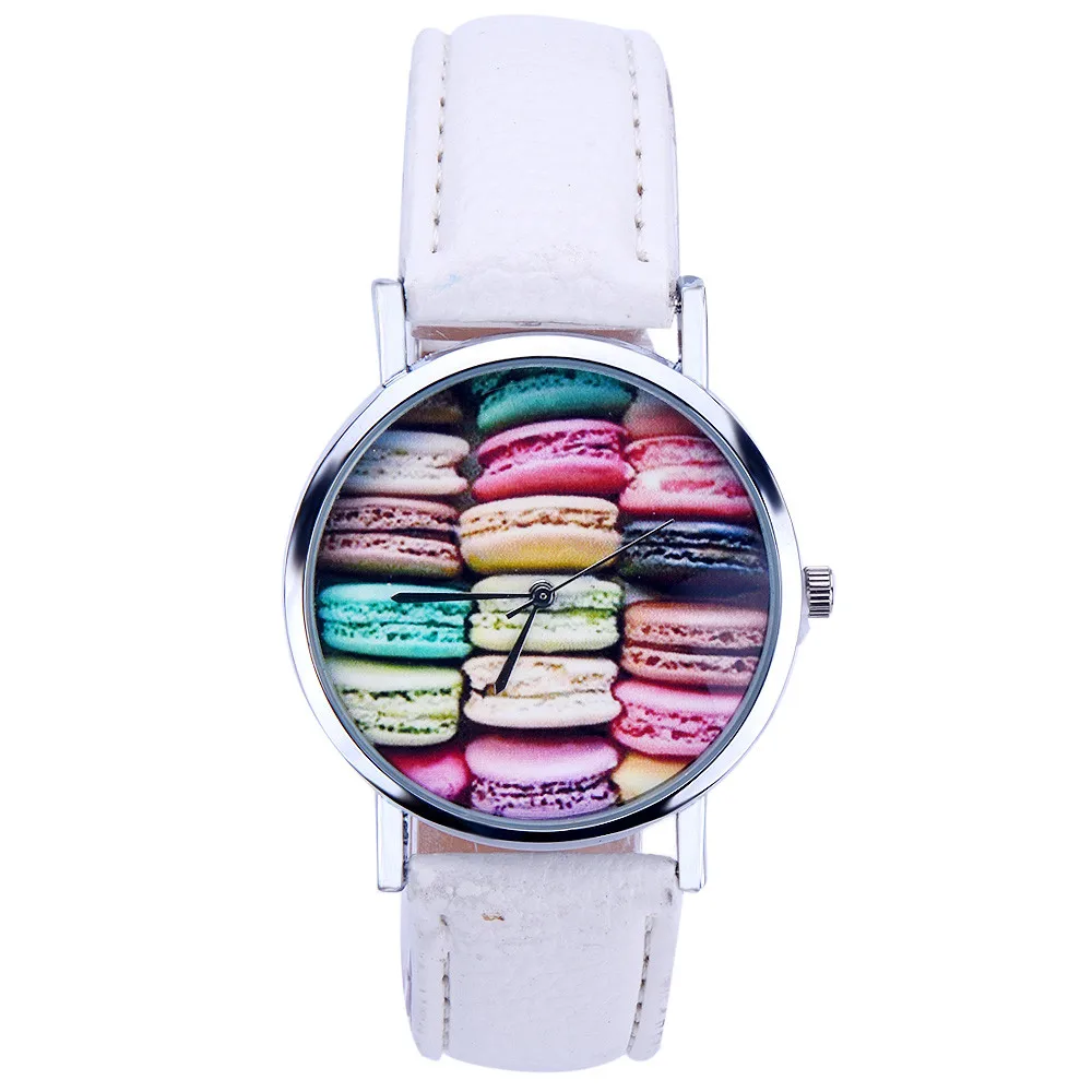 Macaron patterns Women Leather Analog Quartz Wrist Watch Brand New High Quality Luxury Free Shipping 0717
Macaron patterns Women Leather Analog Quartz Wrist Watch Brand New High Quality Luxury Free Shipping 0717