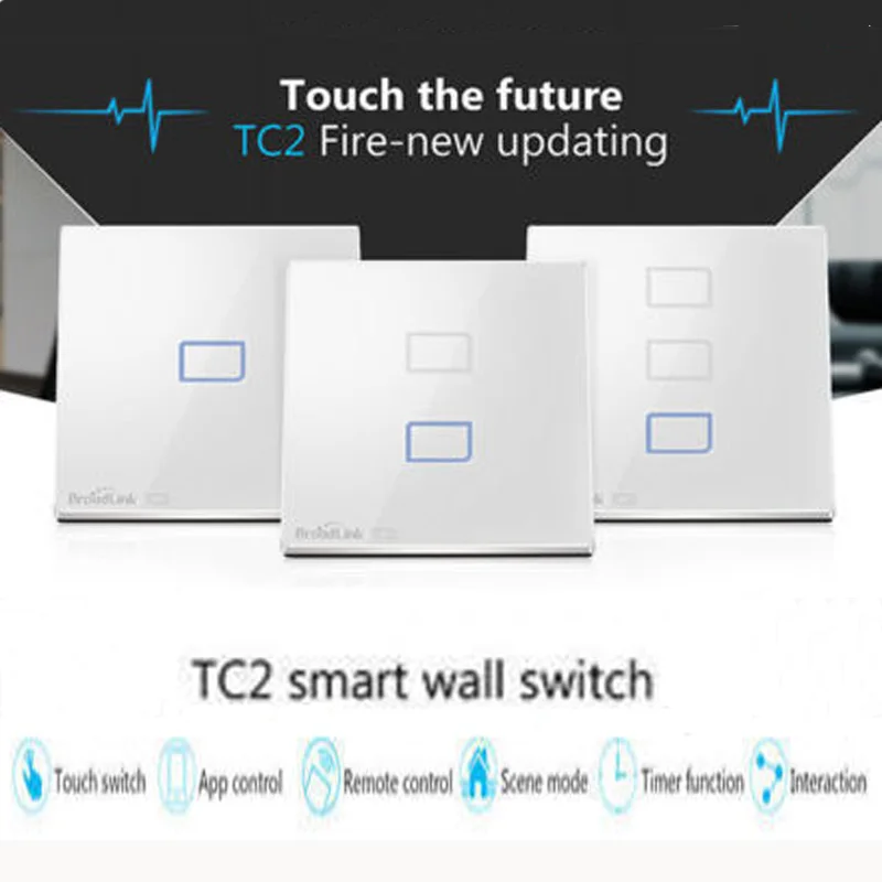 Original Broadlink 3 Gang TC2 UK Standard,Smart Home Remote Control Wifi wireless Wall light switch, Touch lamps switch
Original Broadlink 3 Gang TC2 UK Standard,Smart Home Remote Control Wifi wireless Wall light switch, Touch lamps switch