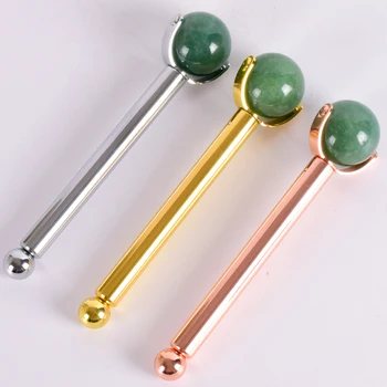 Stainless Steel Wand Roller Natural Jade Massage Ball Faical Roller Eye Aventurine Slimming Anti Wrinkle Cellulite Crystal Tool
Stainless Steel Wand Roller Natural Jade Massage Ball Faical Roller Eye Aventurine Slimming Anti Wrinkle Cellulite Crystal Tool