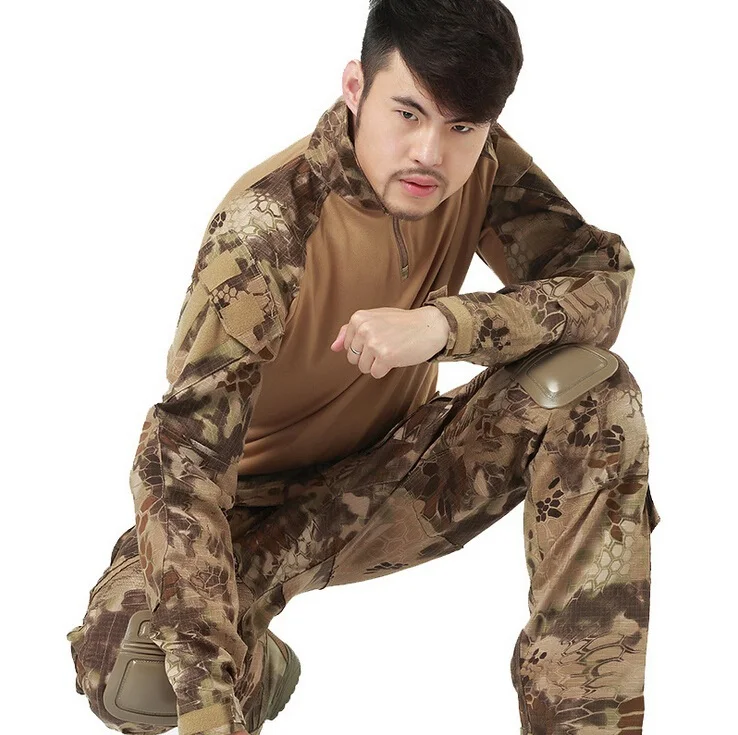 PYTHON Camouflage Frog Suit Airsoft US Army Military Uniform Tactical Combat Pandex Jacket + Pants Multicam Hunting Clothes
PYTHON Camouflage Frog Suit Airsoft US Army Military Uniform Tactical Combat Pandex Jacket + Pants Multicam Hunting Clothes
