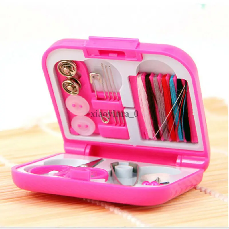New Travel Sewing Kit Thread Needles Mini Case Plastic Scissors Tape Pins Tool Set
New Travel Sewing Kit Thread Needles Mini Case Plastic Scissors Tape Pins Tool Set