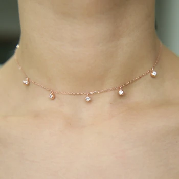 100% 925 sterling silver 3 colors mini round cz drop simple minimal delicate jewelry choker necklace
100% 925 sterling silver 3 colors mini round cz drop simple minimal delicate jewelry choker necklace