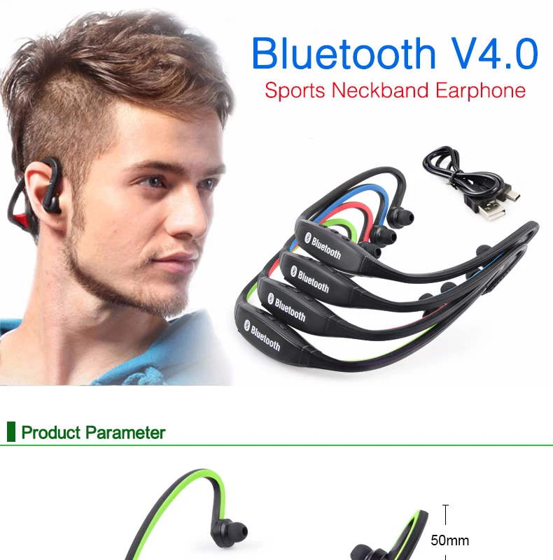 Wireless Bluetooth Earphones with Microphone Neckband Headphones for Mobile Phone Sweatproof Bluetooth Headset for Xiaomi iPhone (1)