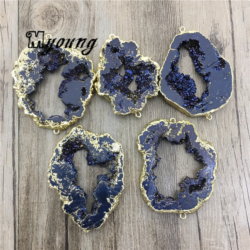 Quartz Titanium Blue Agates Pendant ,Raw Irregular Quartz Druzy Stone Connectors For Jewelry Making MY2091
Quartz Titanium Blue Agates Pendant ,Raw Irregular Quartz Druzy Stone Connectors For Jewelry Making MY2091