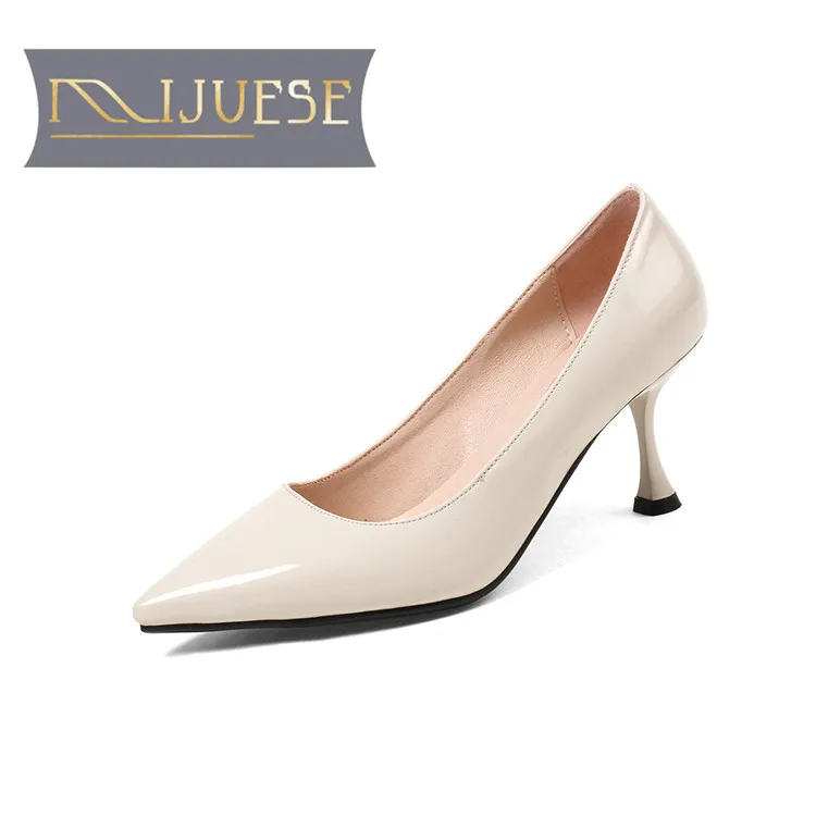 MLJUESE 2018 women pumps autumn spring shallow Black color thin heel high heels women size 34-43
MLJUESE 2018 women pumps autumn spring shallow Black color thin heel high heels women size 34-43