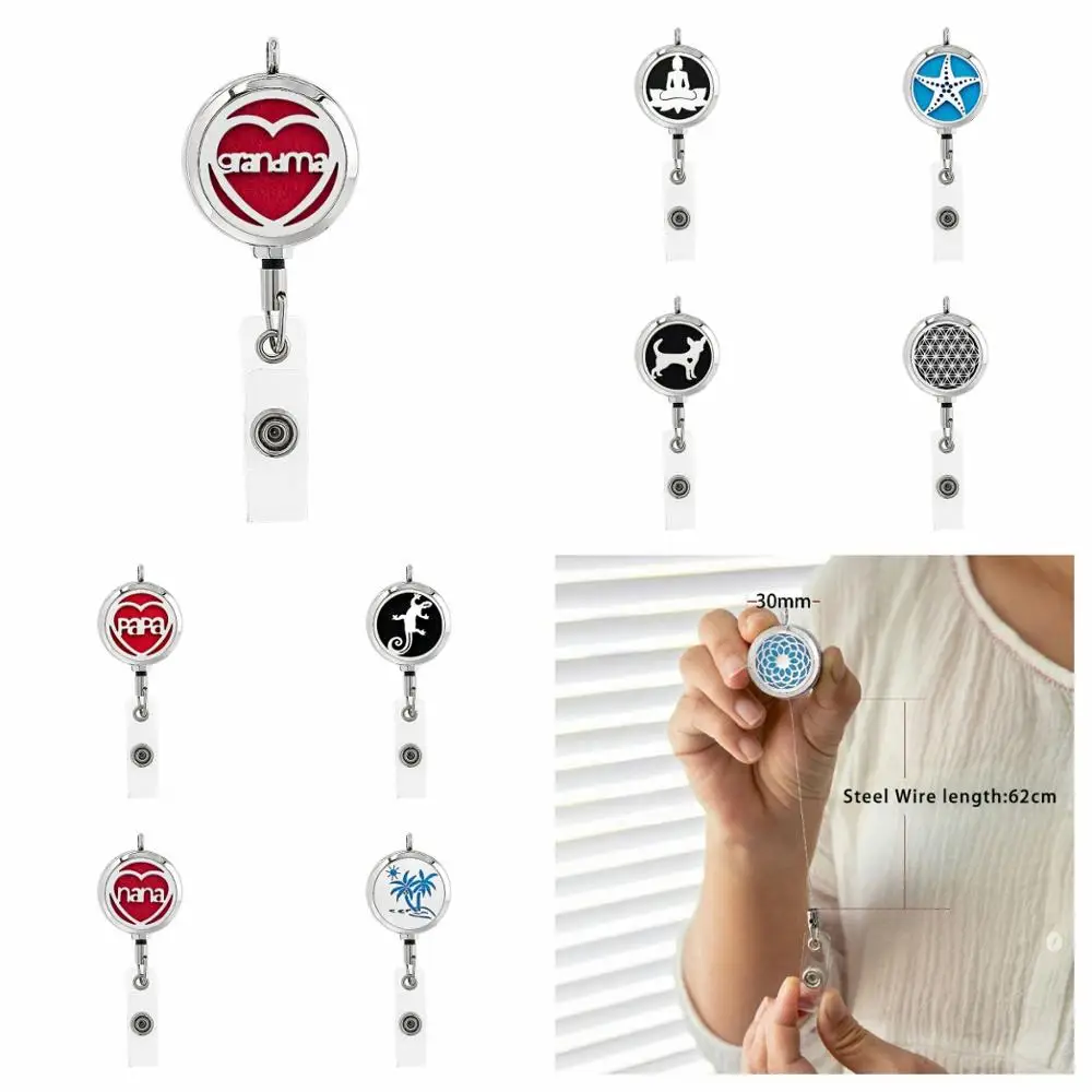 As gift Grandma nana starfish dog 30mm diffuser locket ID Badge Holder Retractable Pendant Stainless Steel fit key chain 10pads
As gift Grandma nana starfish dog 30mm diffuser locket ID Badge Holder Retractable Pendant Stainless Steel fit key chain 10pads