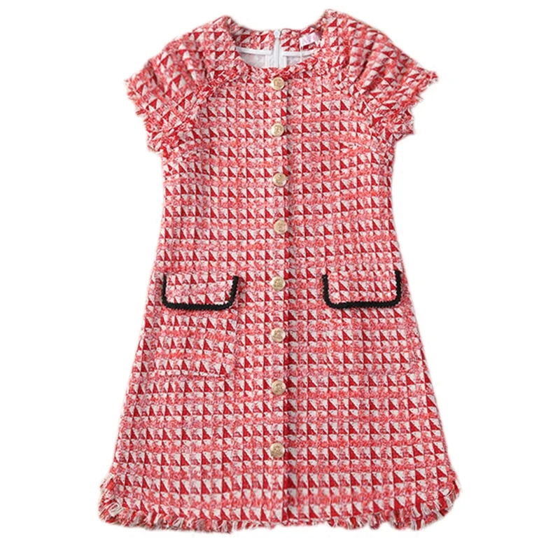 Zarachiel Small Fragrant Short Sleeve A-line Mini Dress 2019 Autumn Women Tweed Plaid Weave Twill Fringe Metal Button Wool Dress
Zarachiel Small Fragrant Short Sleeve A-line Mini Dress 2019 Autumn Women Tweed Plaid Weave Twill Fringe Metal Button Wool Dress