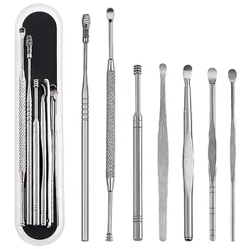7pcs/set Ear Wax Pickers Stainless Steel Spiral Earpick Wax Remover Curette Ear Pick Cleaner Ear Cleaner
7pcs/set Ear Wax Pickers Stainless Steel Spiral Earpick Wax Remover Curette Ear Pick Cleaner Ear Cleaner