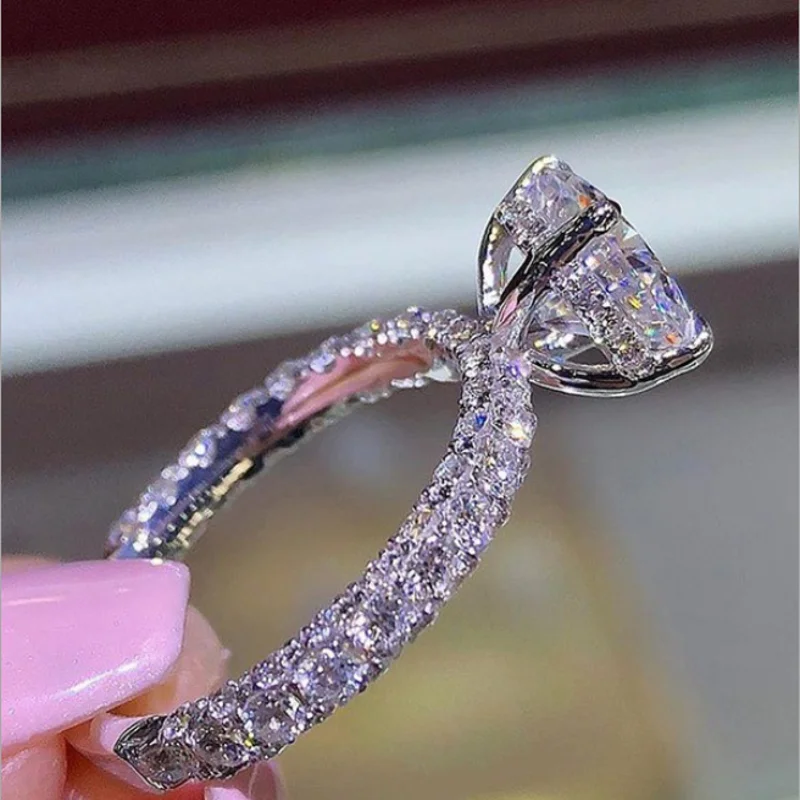 Size 5-10 Sparkling Luxury Jewelry 925 Sterling Silver Fill Round Shape Princess Ring AAA Cubic Zirconia infinity Wedding Ring
Size 5-10 Sparkling Luxury Jewelry 925 Sterling Silver Fill Round Shape Princess Ring AAA Cubic Zirconia infinity Wedding Ring