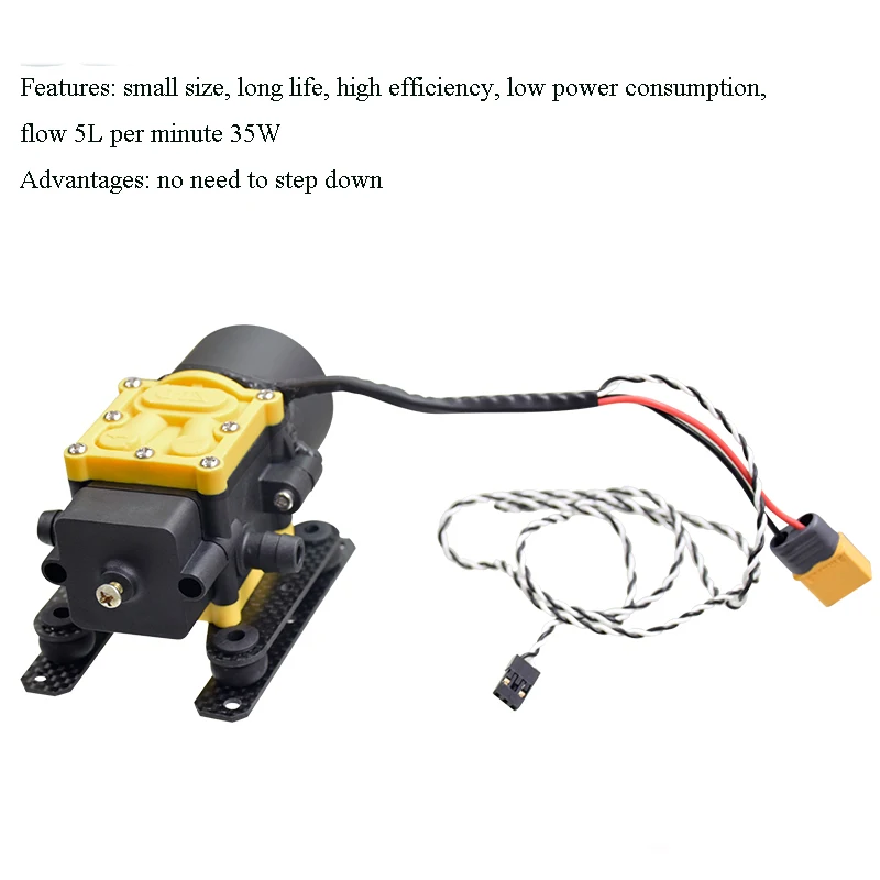 1PC 48V12S Brushless Water Pump Sprayer Pesticide Pump 5L/Min Flow 35W Speed Control Spraying Drug Pump for Plant UAV Drone DIY
1PC 48V12S Brushless Water Pump Sprayer Pesticide Pump 5L/Min Flow 35W Speed Control Spraying Drug Pump for Plant UAV Drone DIY