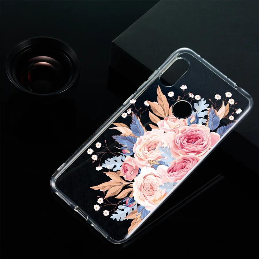 Чехол для Redmi Note6 чехол Note 6 3D Рельефный цветочный узор прозрачный из ТПУ xiaomi Pro