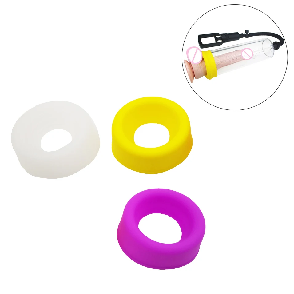 

camaTech 3Pc Soft Replacement Suction Donut Sleeve Cover Rubber Seal For Most Penis Pump Enlarger Device Comfort Vacuum Cylinder