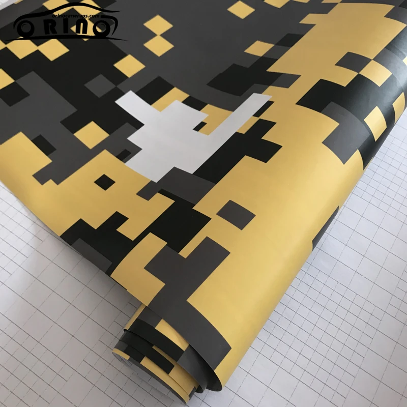 Black Yellow Digital Vinyl Film Sticker-4